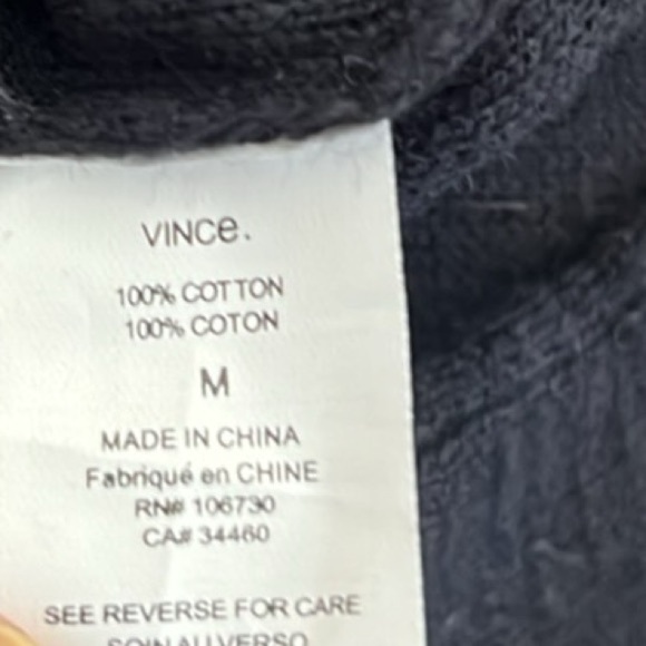 Vince Black Crew Neck High Low Oversize Sweater Size M - Picture 9 of 11